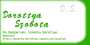 dorottya szobota business card